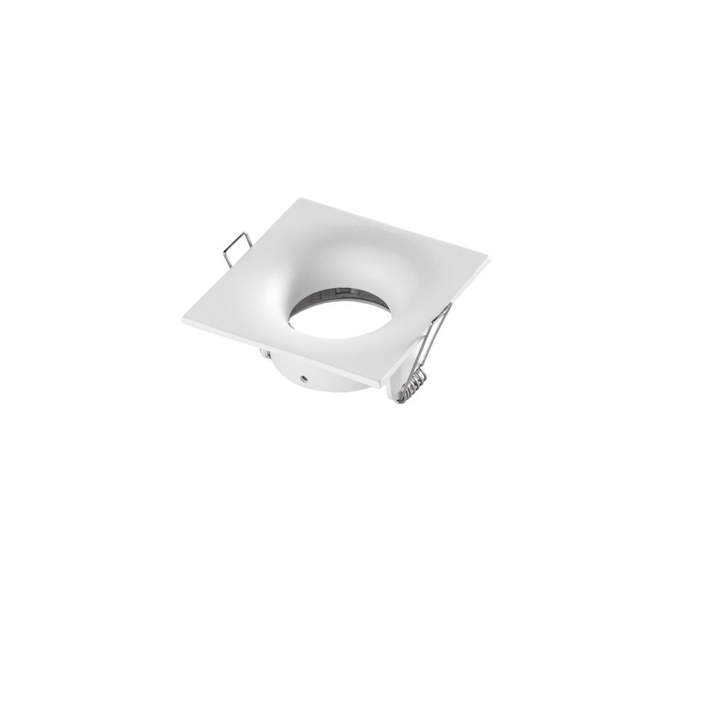 INCASSO REIKON QUADRATO BIANCO IN ALLUMINIO IP65 D85MM