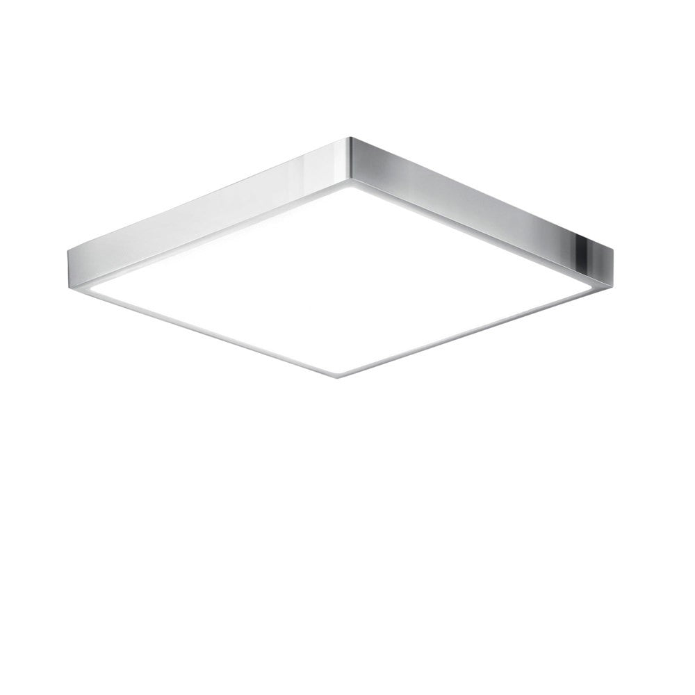 PLAFONIERA LED DOMO CROMO QUADRATA 24W 2700LM 4000K IP44 24X24X2,4CM