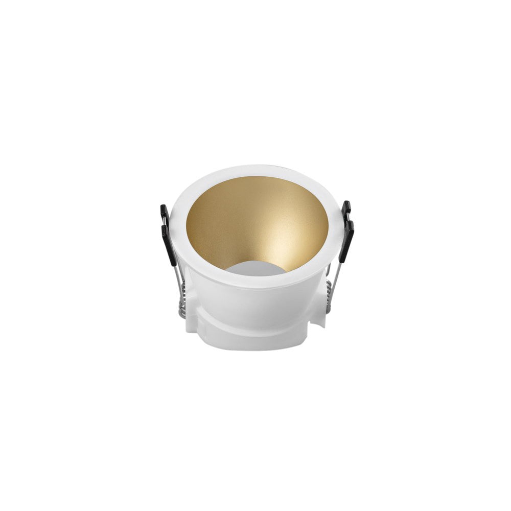 INCASSO GHIERA METALLO BIANCO E CHAMPAGNE GU10 D.73MM FORO 68MM