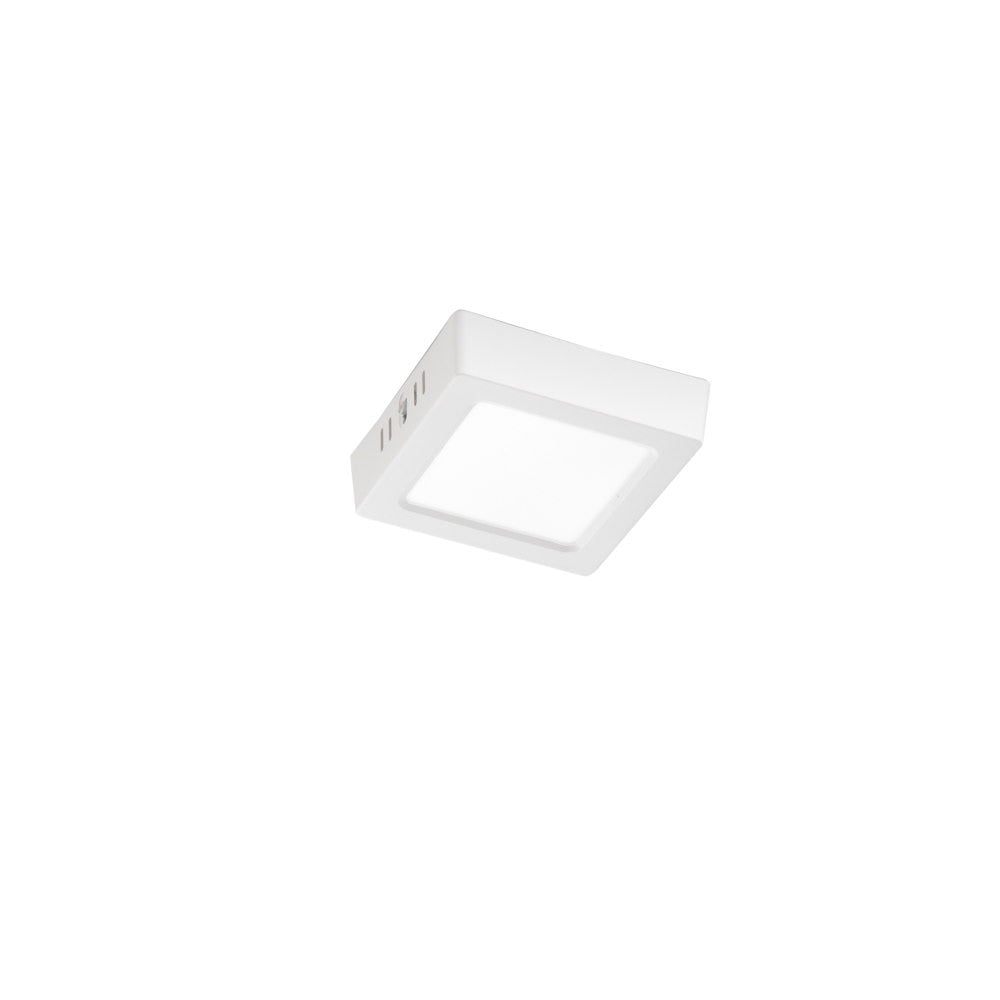 PLAFONIERA LED QUADRATA TERMOPLASTICA BIANCO 6W 660LM CCT 120.8X120.8X30.6MM