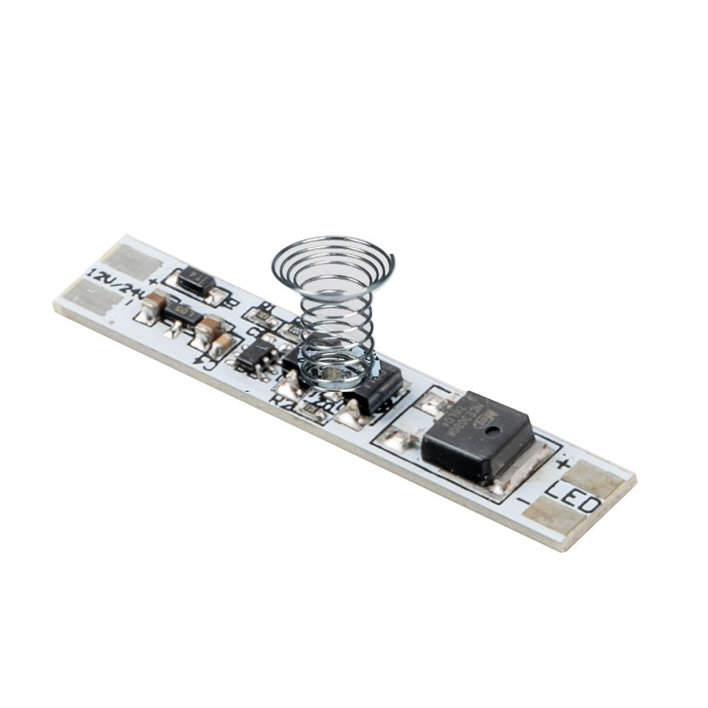 SCHEDA PULSANTE TOUCH PER STRIP SINGOLO COLORE INPUT DC4V-24V OUTPUT DC12V-24V 60/120W 5A 5,5X1,1X0,