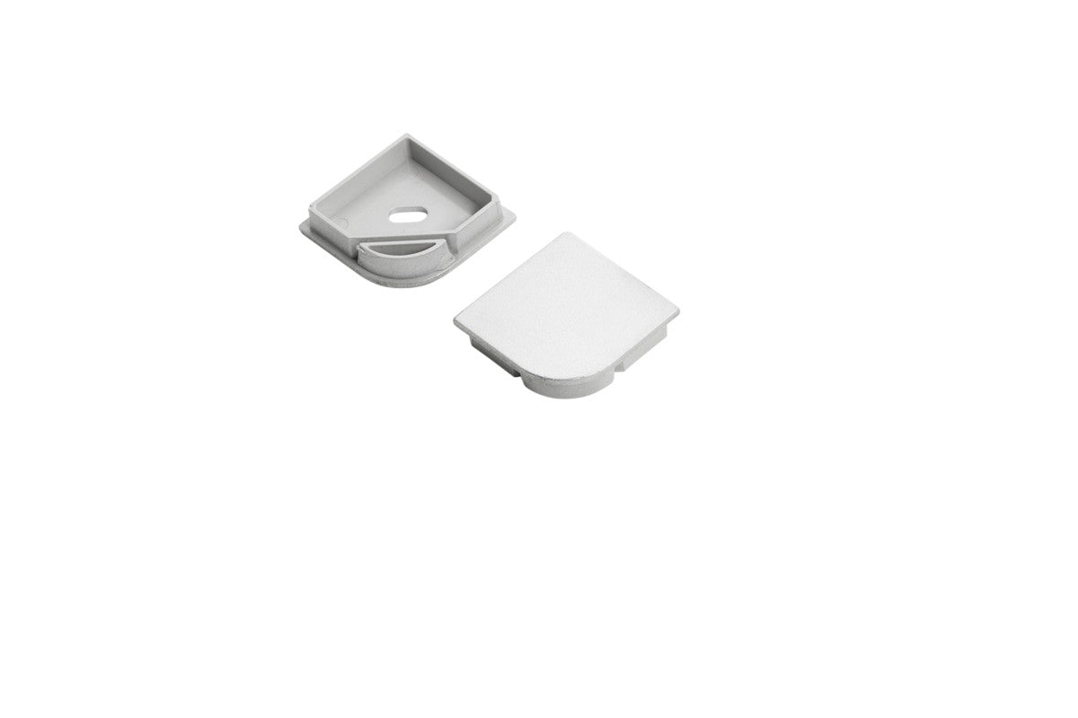 KIT 2 TAPPI PER PROFILO DORIK SILVER