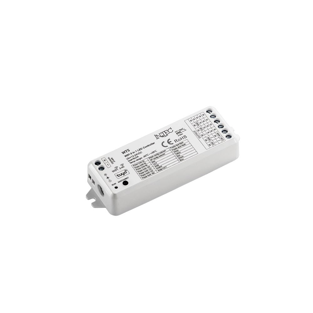 RICEVITORE CONTROL Wi-Fi E RF2,4G INPUT 15.5A 12-24V OUTPUT 5CH;3A/CH - 5X(36-72)W 11,4X3,8X2CM
