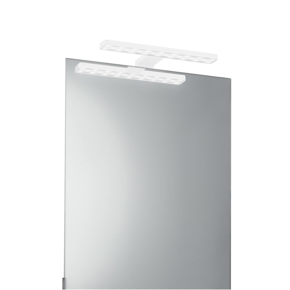 APPLIQUE LED CRUISE BIANCO FISSAGGIO PARETE/SPECCHIO 5,2W 550LM 4000K IP44CM 28x8x11CM