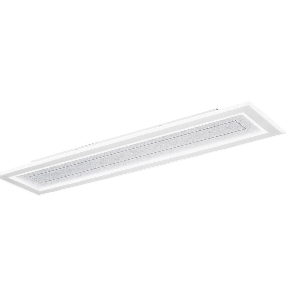 PLAFONIERA AUX GRIGIA RETTANGOLARE IN PMMA 40W CCT 3000/4000/6500K 120X30X5.5CM