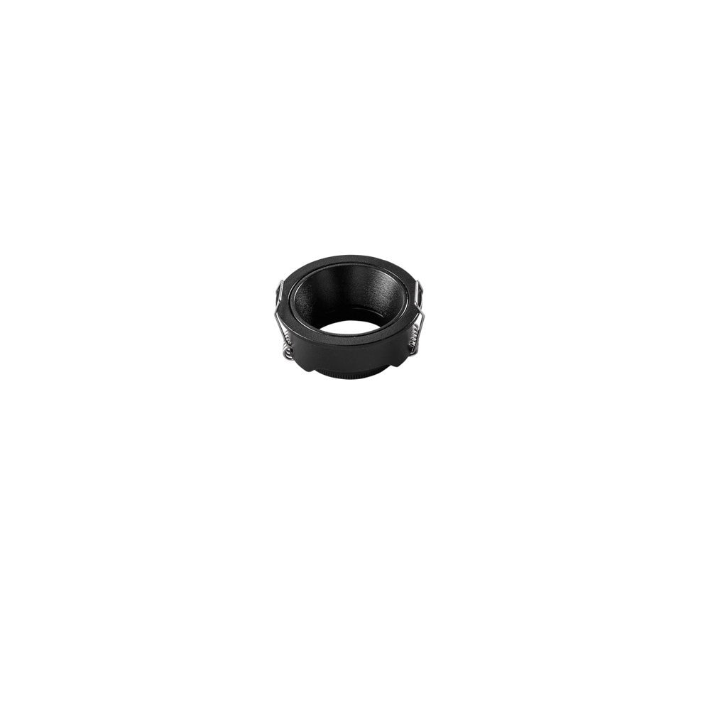 INCASSO ELEVEN NERO TONDO IN ALLUMINIO IP20 55X28MM