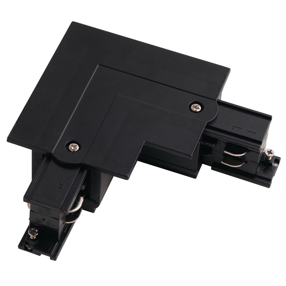 CONNESSIONE ANGOLARE DESTRA NEROA PER BINARIO INCASSO 11X11X3,2CM
