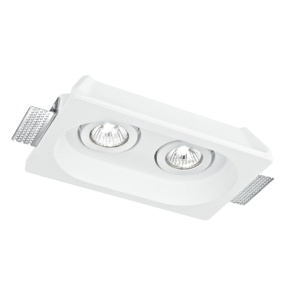 INCASSO MORGANA ORIENTABILE BIANCO QUADRATO 2XGU10 25,5X15,5X5,5CM