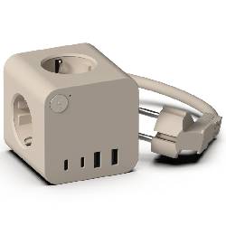 KREAFUNK AMPIE WIRED (IVORY SAND) - HUB DI ALIMENTAZIONE MULTIPRESA SHUKO
