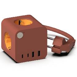 KREAFUNK AMPIE WIRED (TERRACOTTA) - HUB DI ALIMENTAZIONE MULTIPRESA SHUKO