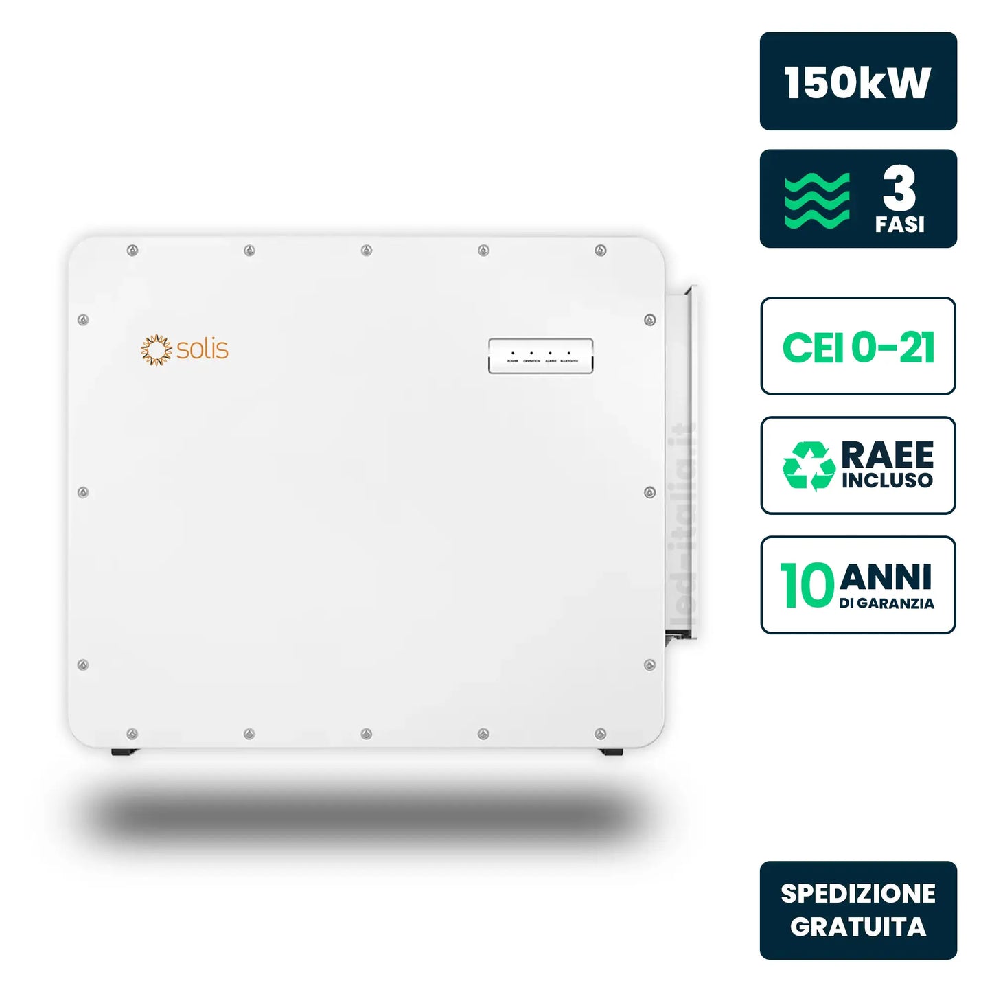 Inverter Fotovoltaico di Stringa Trifase Solis 150kW 7 MPPT CEI 0-16 IP66