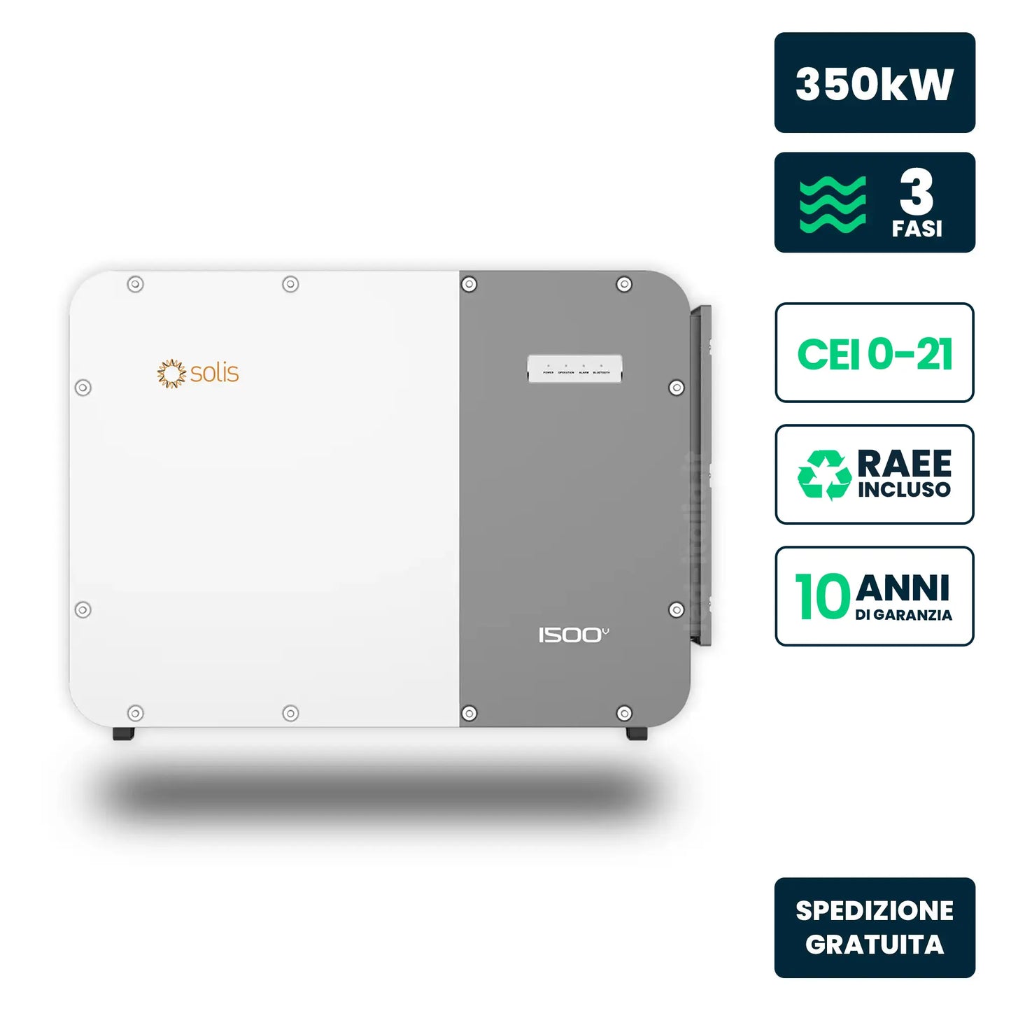 Inverter Fotovoltaico di Stringa Trifase Solis 350kW 6 MPPT CEI 0-16 IP66