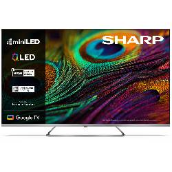 SHARP 55JP7265E - 55"" GOOGLE TV MINILED QLED 4K -  FRAMELESS - HARMAN / KARDON - AUDIO DOLBY DIGITAL+ / DTS HD - CHROMECAST - SILVER - IT