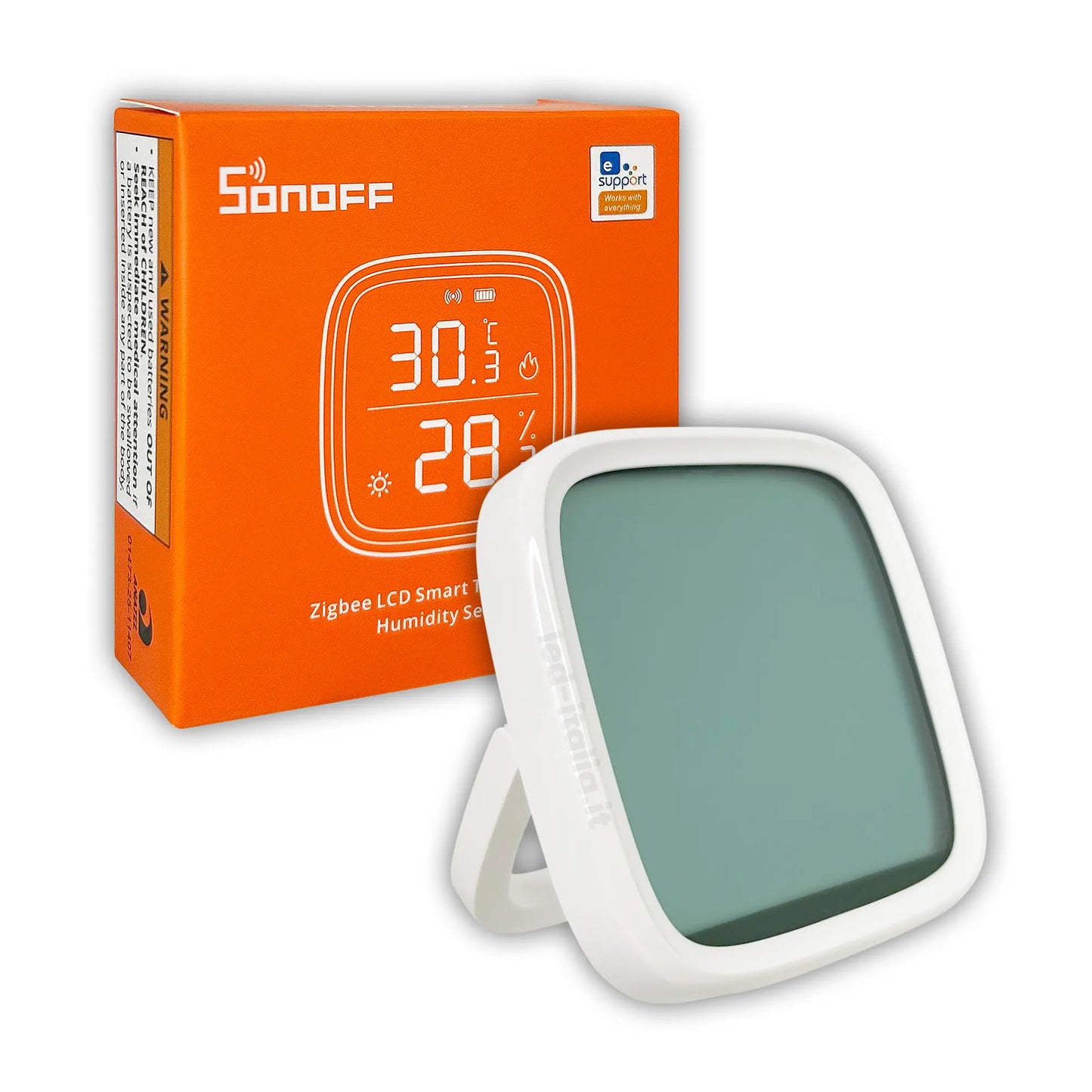 Sensore Smart di Temperatura e Umidità ZigBee con schermo LCD