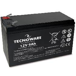 TECNOWARE POWER BATTERY 12V 9AH (EACPE12V09ATWL) - BATTERIA ERMETICA AL PIOMBO - LONG LIFE - GARANZIA 24 MESI