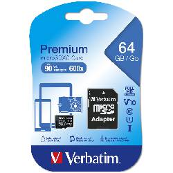 VERBATIM MICRO SD 64 GB CLASSE 10