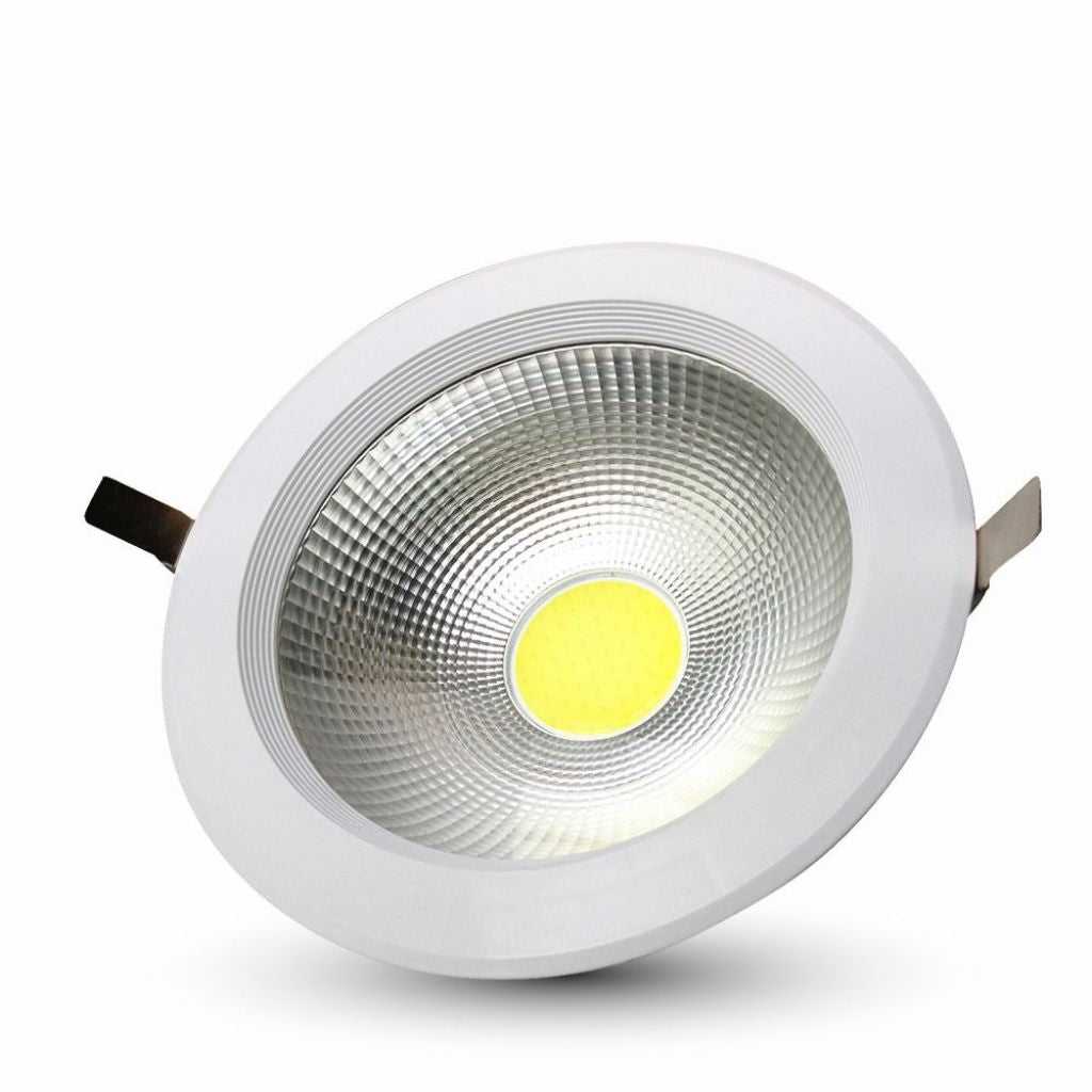 10W LED COB Downlight Reflector White Body - 6000K