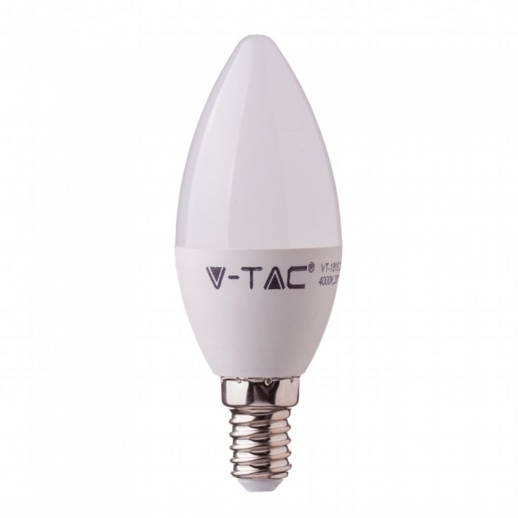 LED Bulb - Samsung Chip 7W E14 Plastic Candle 6400K