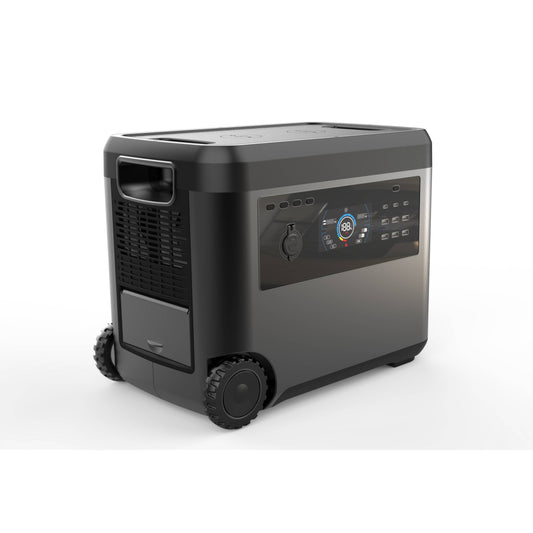 Accumulatore portatile LiFePO4 2000Wh output 4000W ricaricabile con pannello solare / auto / alimentatore