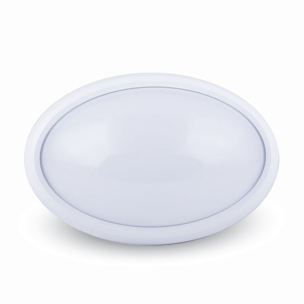 8W Dome Light Oval White Body 4000K IP66