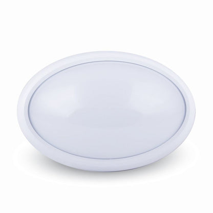 8W Dome Light Oval White Body 3000K IP66