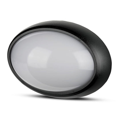 12W LED Full Oval Ceiling Lamp Black Body IP54 3000K