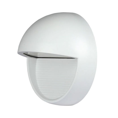 3W LED Step Light White Body Round IP65 4000K