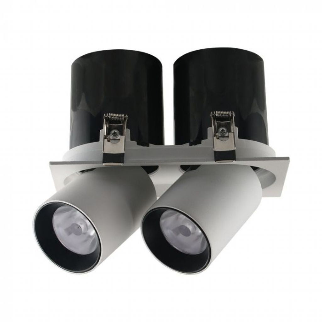 LED Downlight - Samsung Chip 36W Dual Head White&Black Body 4000K