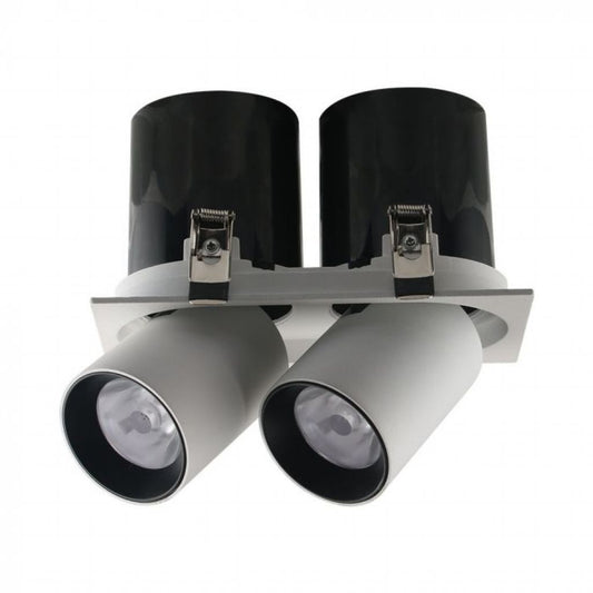 LED Downlight - Samsung Chip 36W Dual Head White&Black Body 4000K