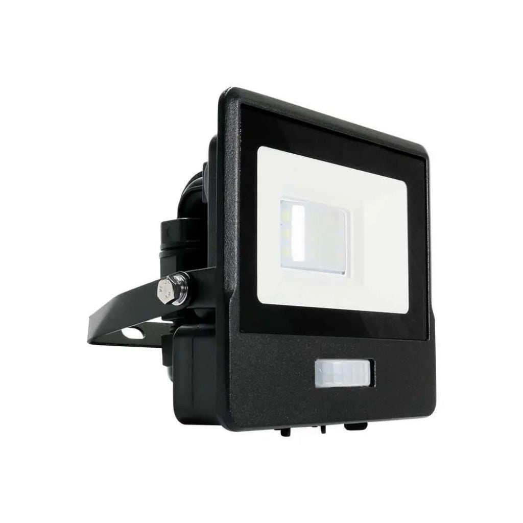 10W LED PIR Sensor Floodlight SAMSUNG CHIP Black Body 3000K