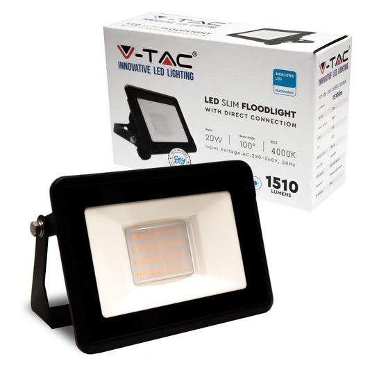 20W LED Floodlight SAMSUNG CHIP Black Body 4000K