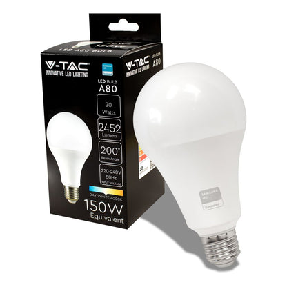 LED Bulb - SAMSUNG CHIP 20W E27 A80 Plastic 4000K