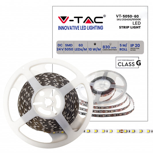 LED Strip SMD5050 - 60LEDs 24V 6500K IP20