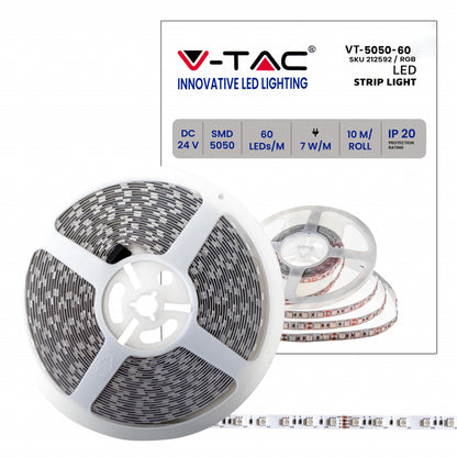 LED Strip SMD5050 - 60 LEDs 24V RGB IP20 10M