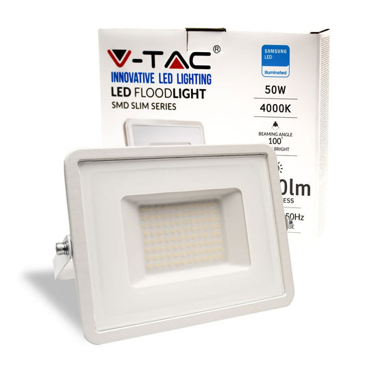 50W SMD FLOODLIGHT WITH SAMSUNG CHIP 4000K WHITE BODY
