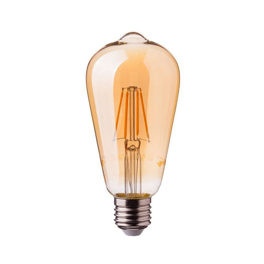 4W Led St64 Filament Amber Cover Bulb 2200K E27