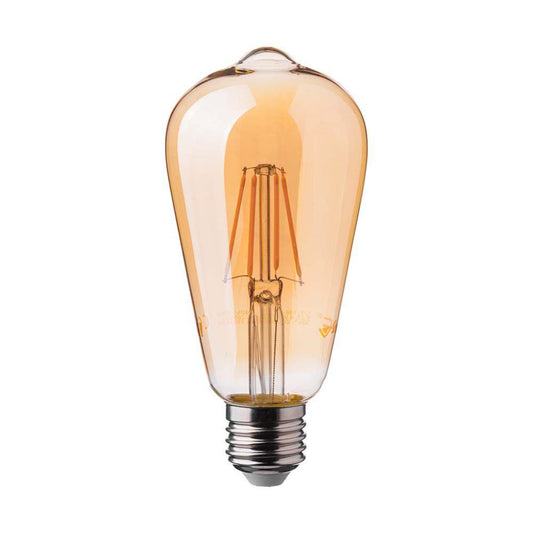 6W Led St64 Filament Amber Cover Bulb 2200K E27