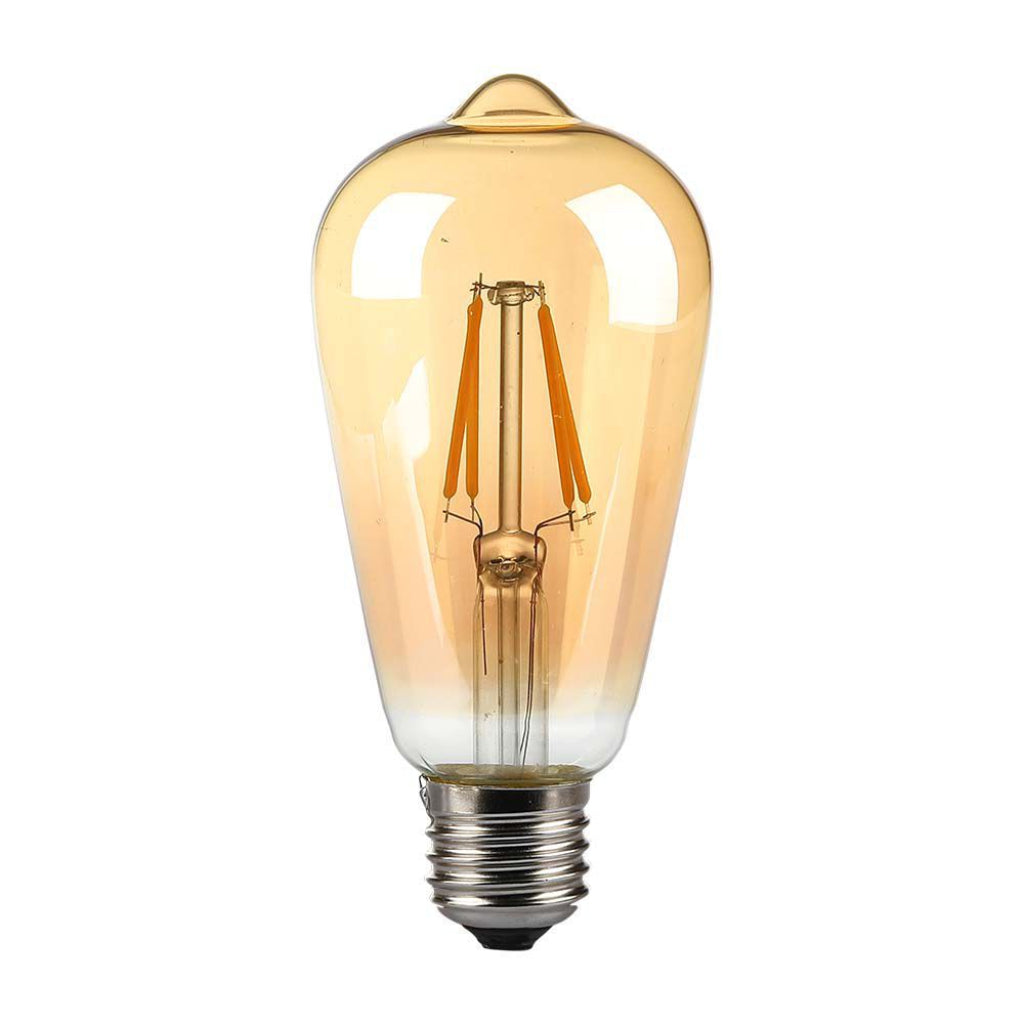 8W Led St64 Amber Cover Filament Bulb 2200K E27