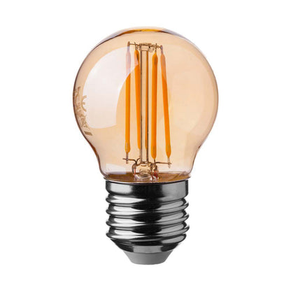 4W G45 Filament Bulb Amber Cover 2200K E27