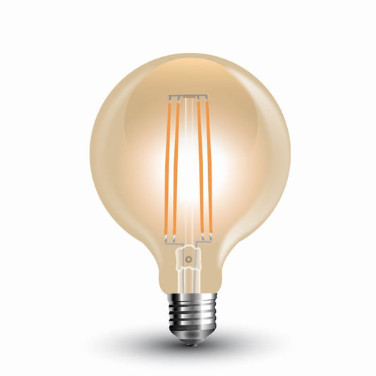 7W G95 Led Filament Bulb Amber Glass 2200K E27