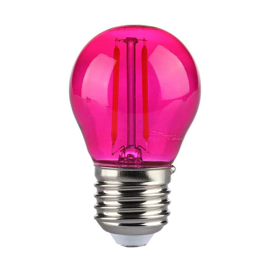 2W G45 Led Pink Color Filament Bulb E27