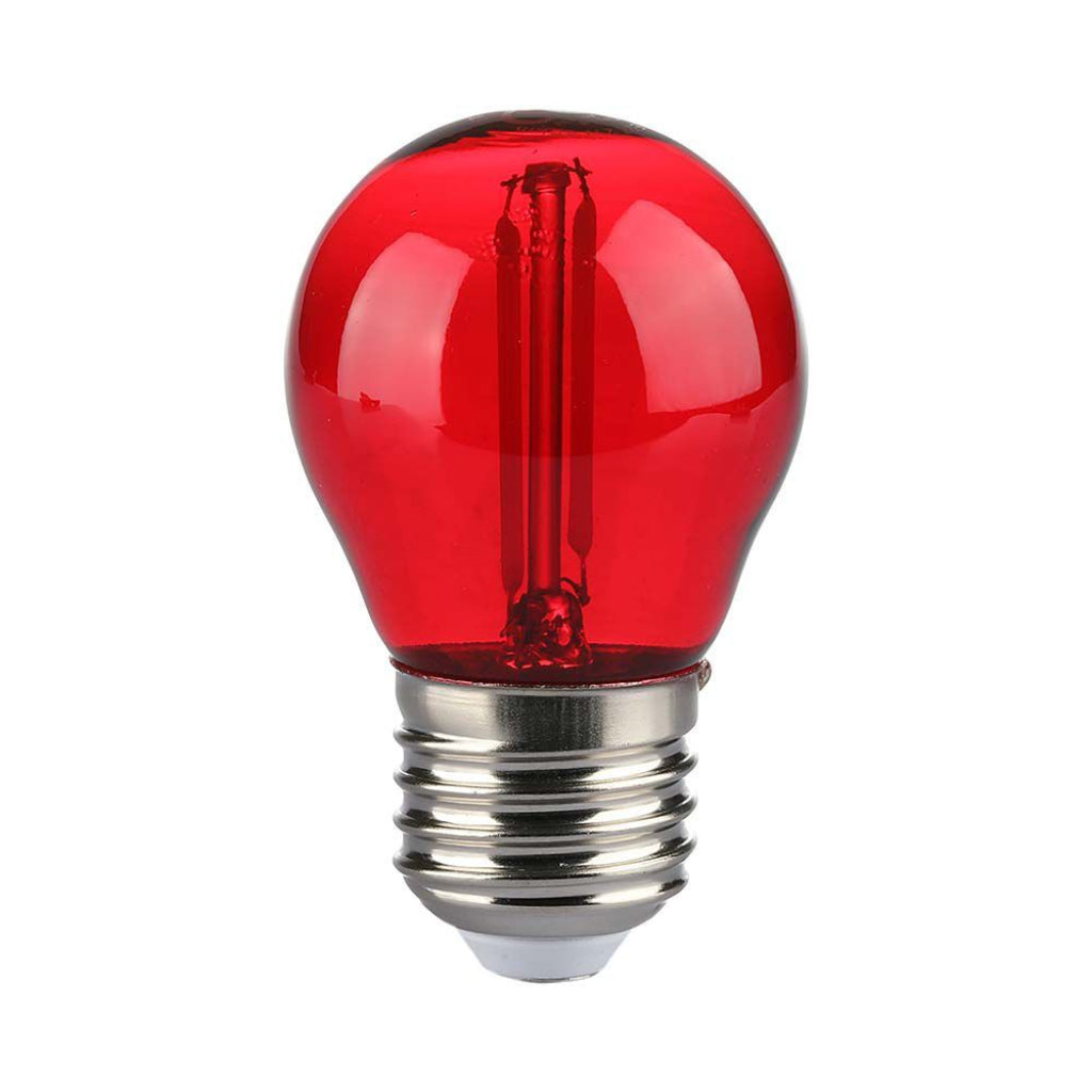 2W G45 Led Red Color Filament Bulb E27