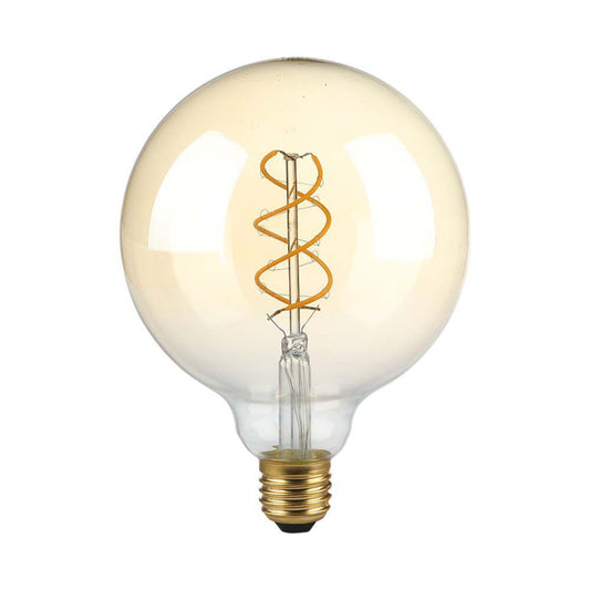 5W G125 Filament Bulb 1800K Amber Glass