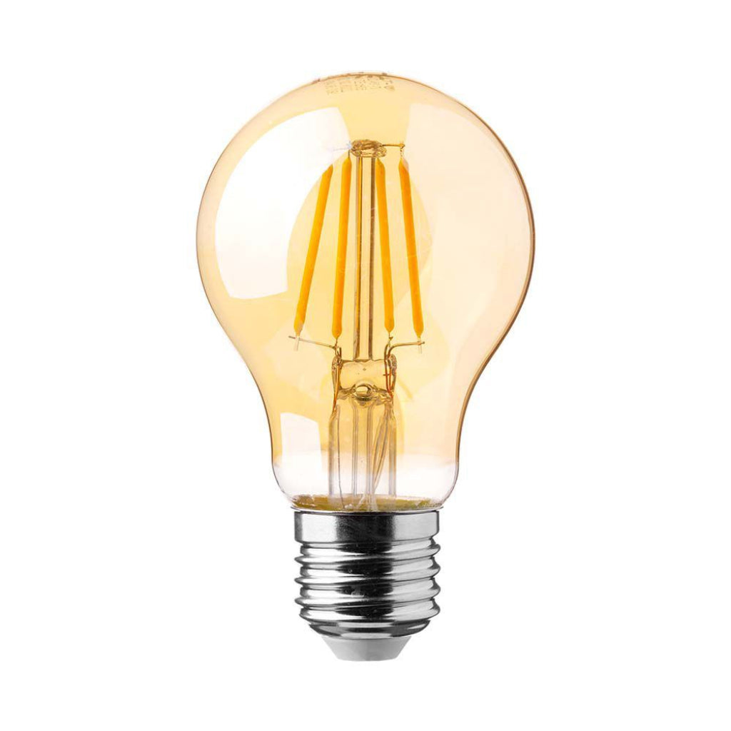 12W A70 Led Filament Bulb-Amber Cover With 2200K E27