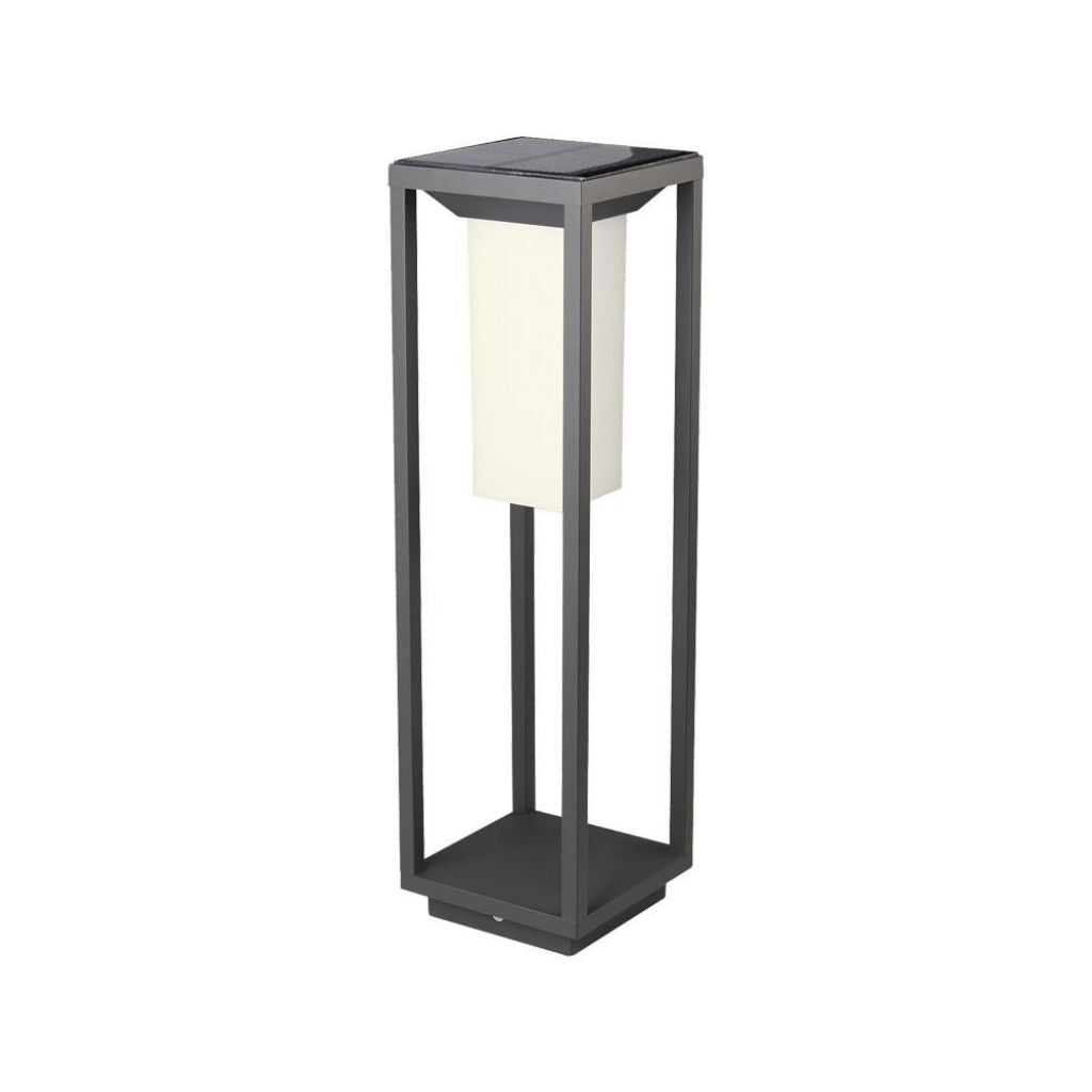 2W LED Solar Bollard Light SAMSUNG CHIP Grey Body 3000K