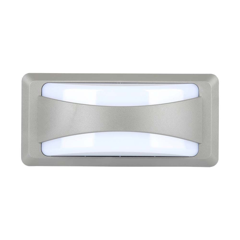 12W LLED Bulkhead With Softlight 3000K Grey Body IP65