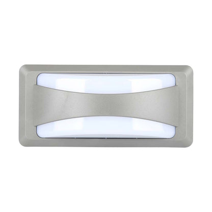 12W LED Bulkhead With Softlight 4200K Grey Body IP65