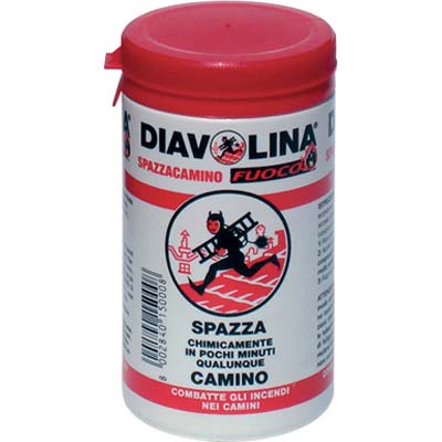 ANTIFULIGGINE SPAZZACAMINO POLVERE DIAVOLINA FUOCO