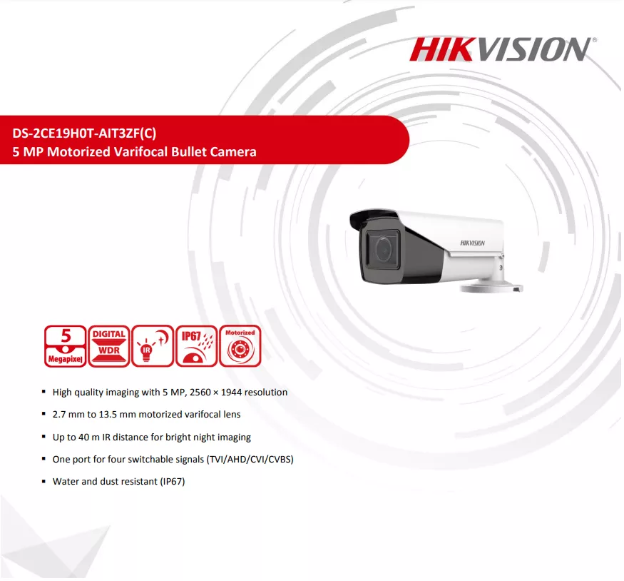 HIKIVISION Videocamera Modello:DS-2CE19H0T-AIT3ZF
