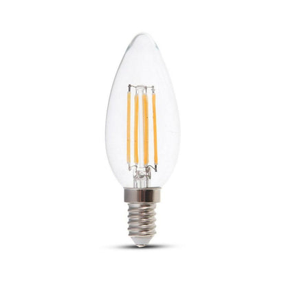LED Bulb - Samsung Chip 4W E14 Filament Candle Clear Cover 2700K